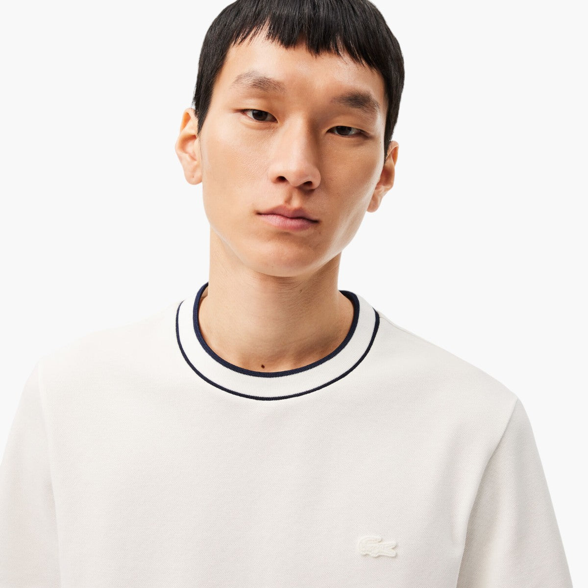 Pique Stripe Collar T-Shirt