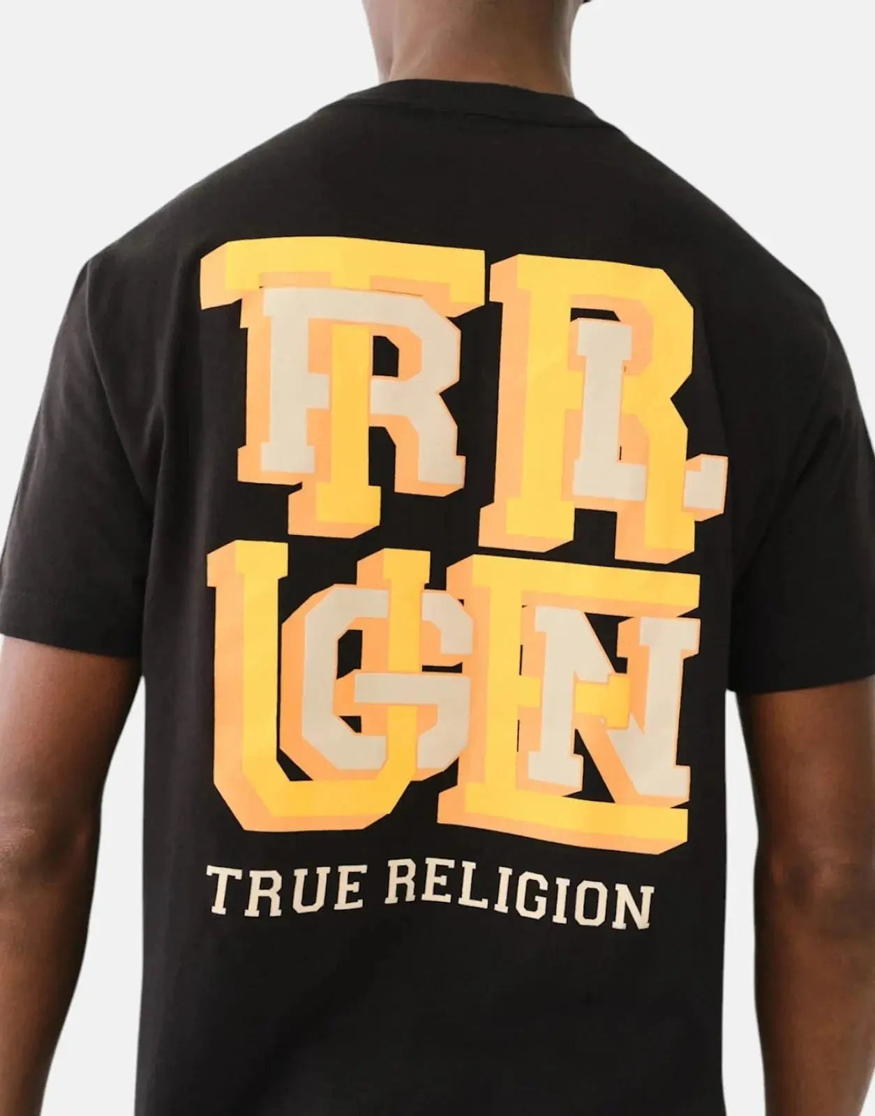 True Religion High Density Letter Black T-Shirt