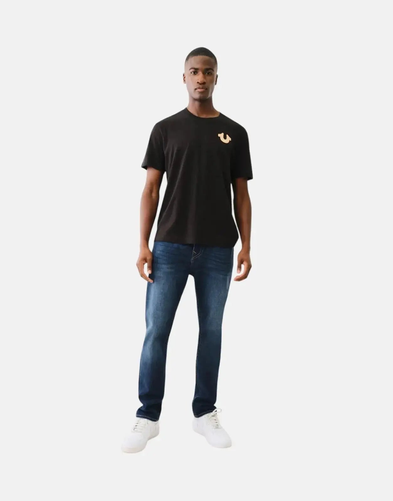 True Religion High Density Letter Black T-Shirt