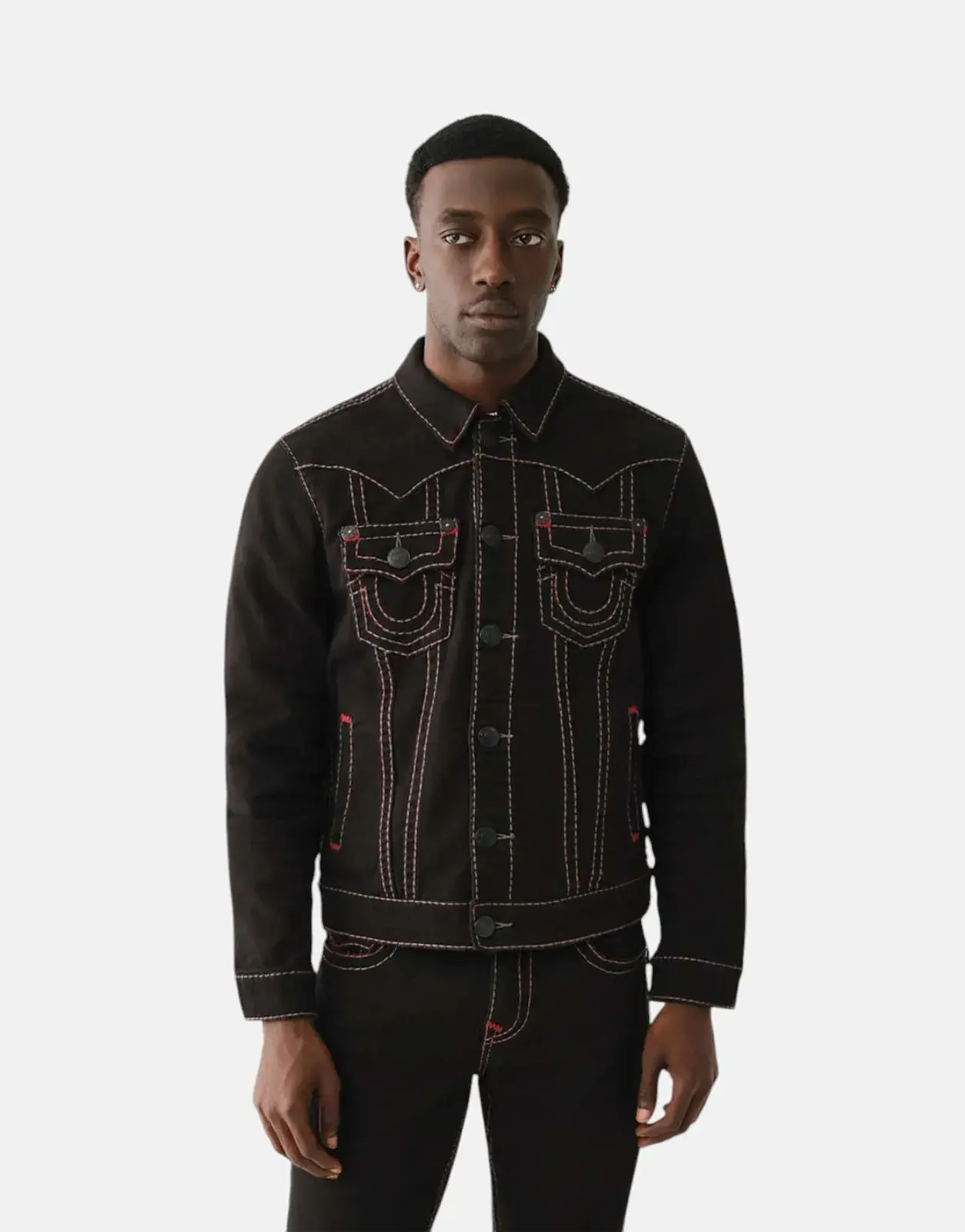 True Religion Jimmy Pikstitch Black Jacket