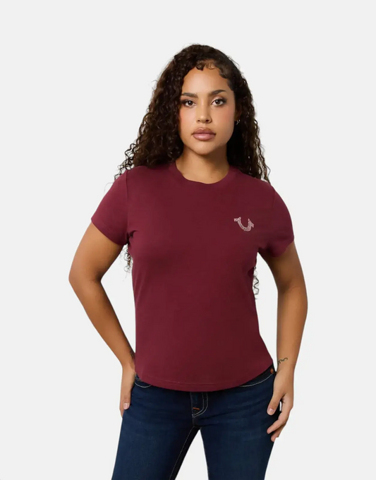 True Religion Retro Crystal Wing Red T-Shirt