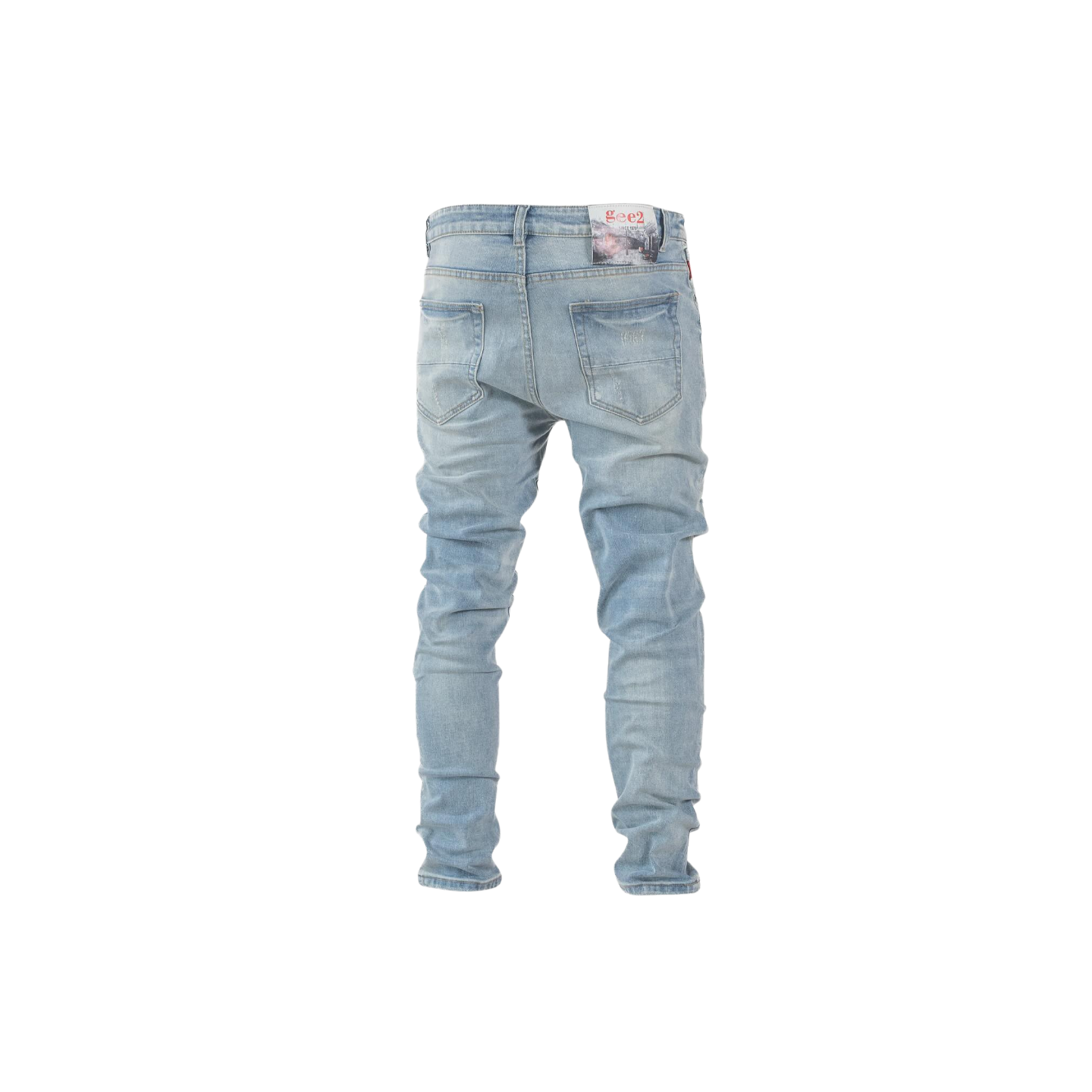 Light Fade Distressed Skinny Denim