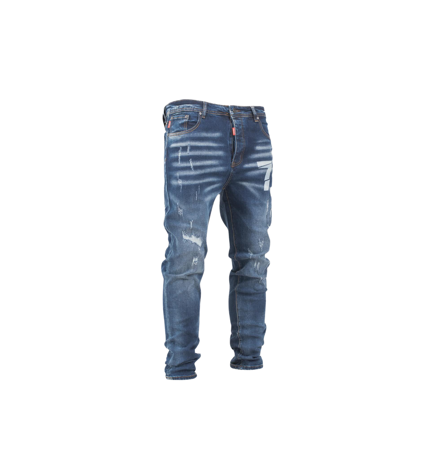 Distressed “79” Slim Fit Denim Jeans