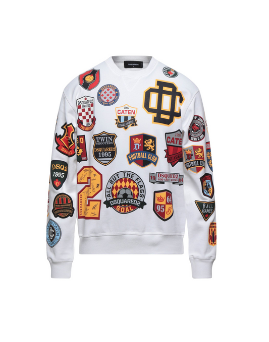 Dsquared2 Logo Patch Sweatshirt White
