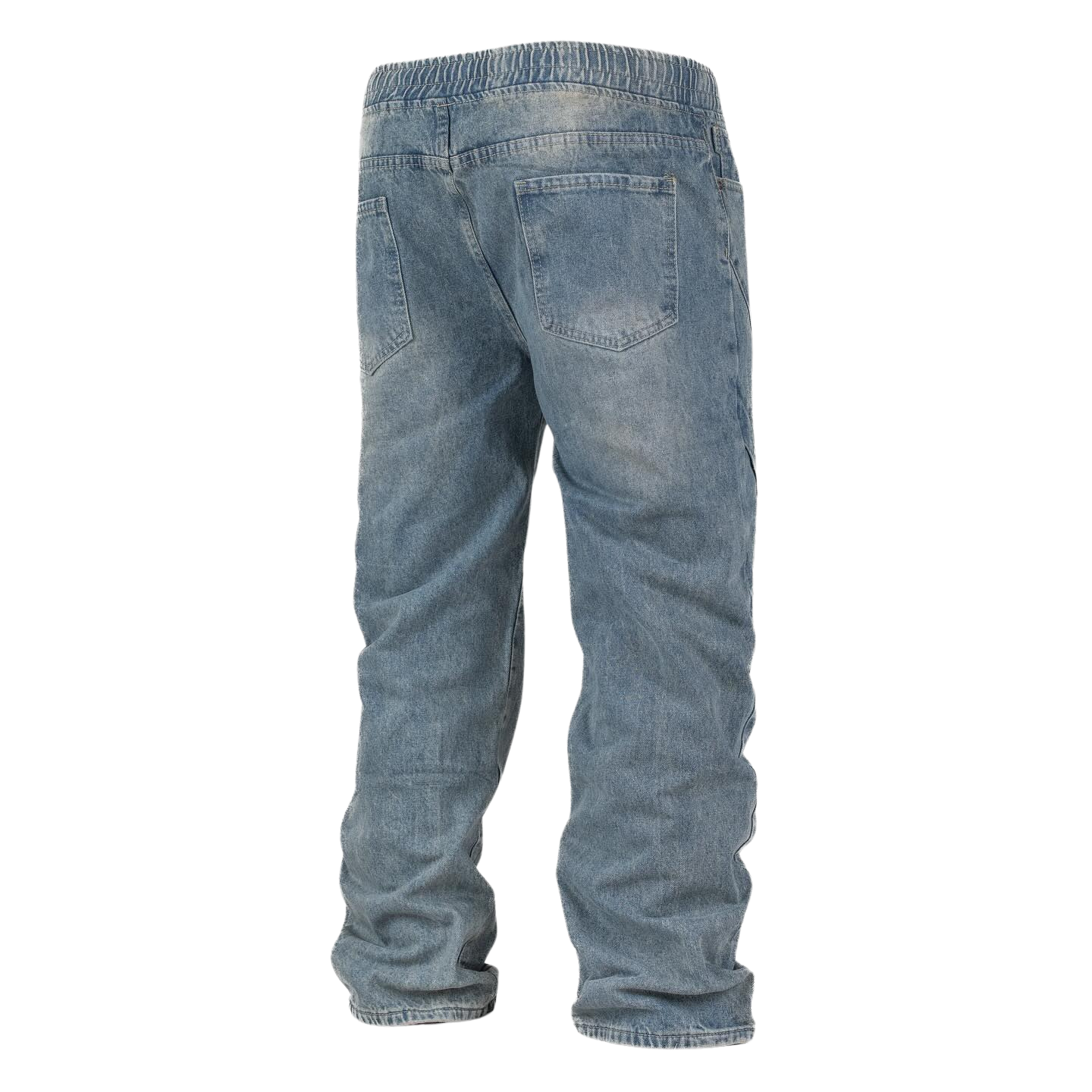 Men’s Grit Panelled Bagged Denim Pants
