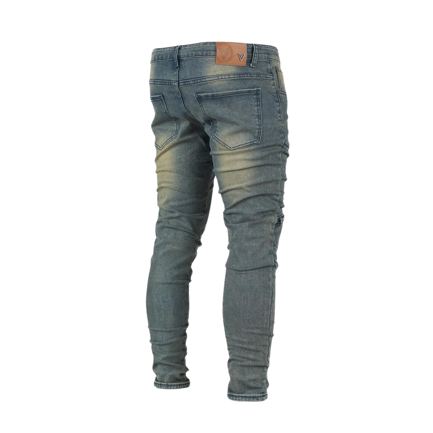 Men's Iron Fade Moto Denim Jeans