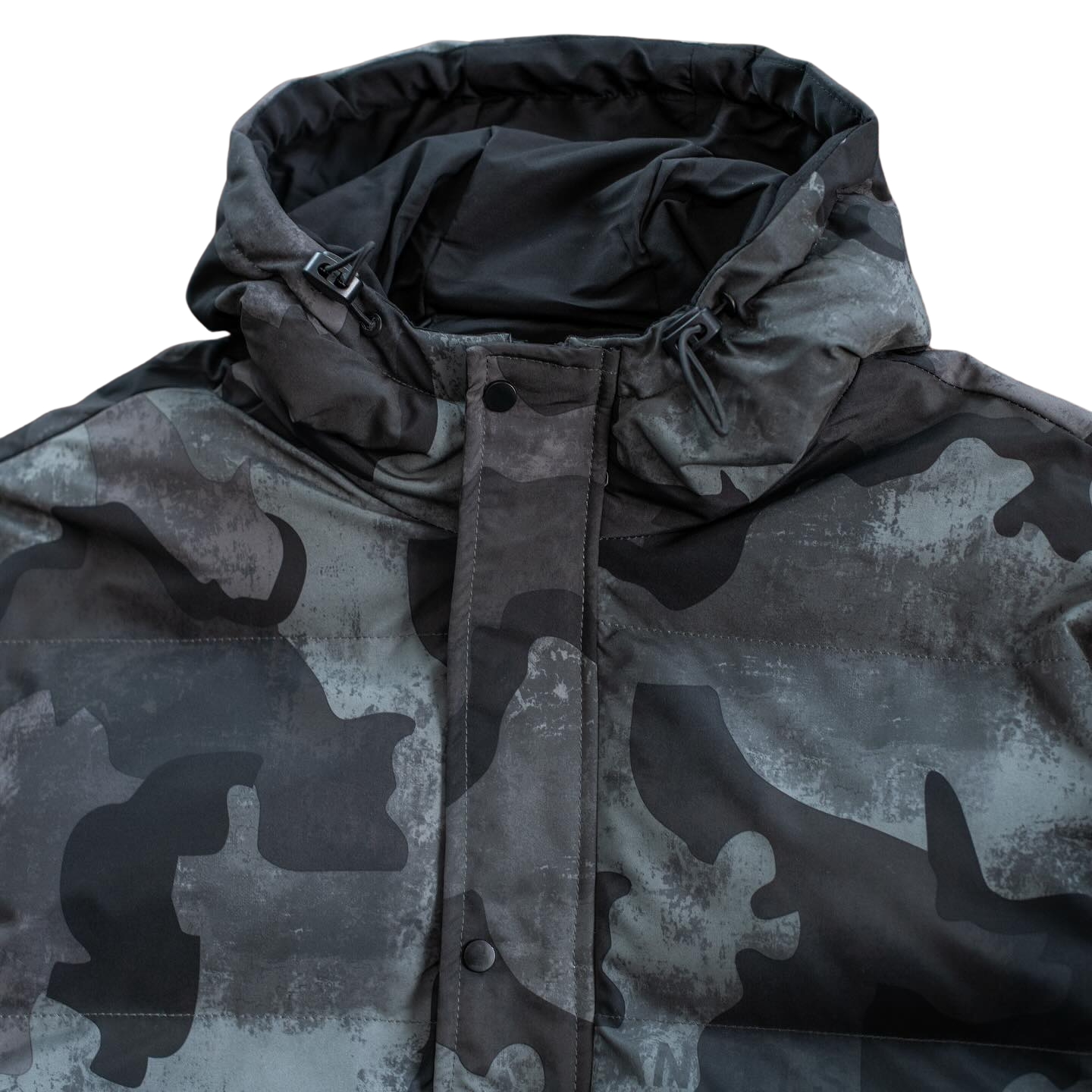Men's Black Camo Puffer Jacket