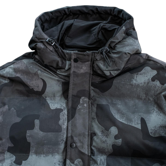 Men's Black Camo Puffer Jacket