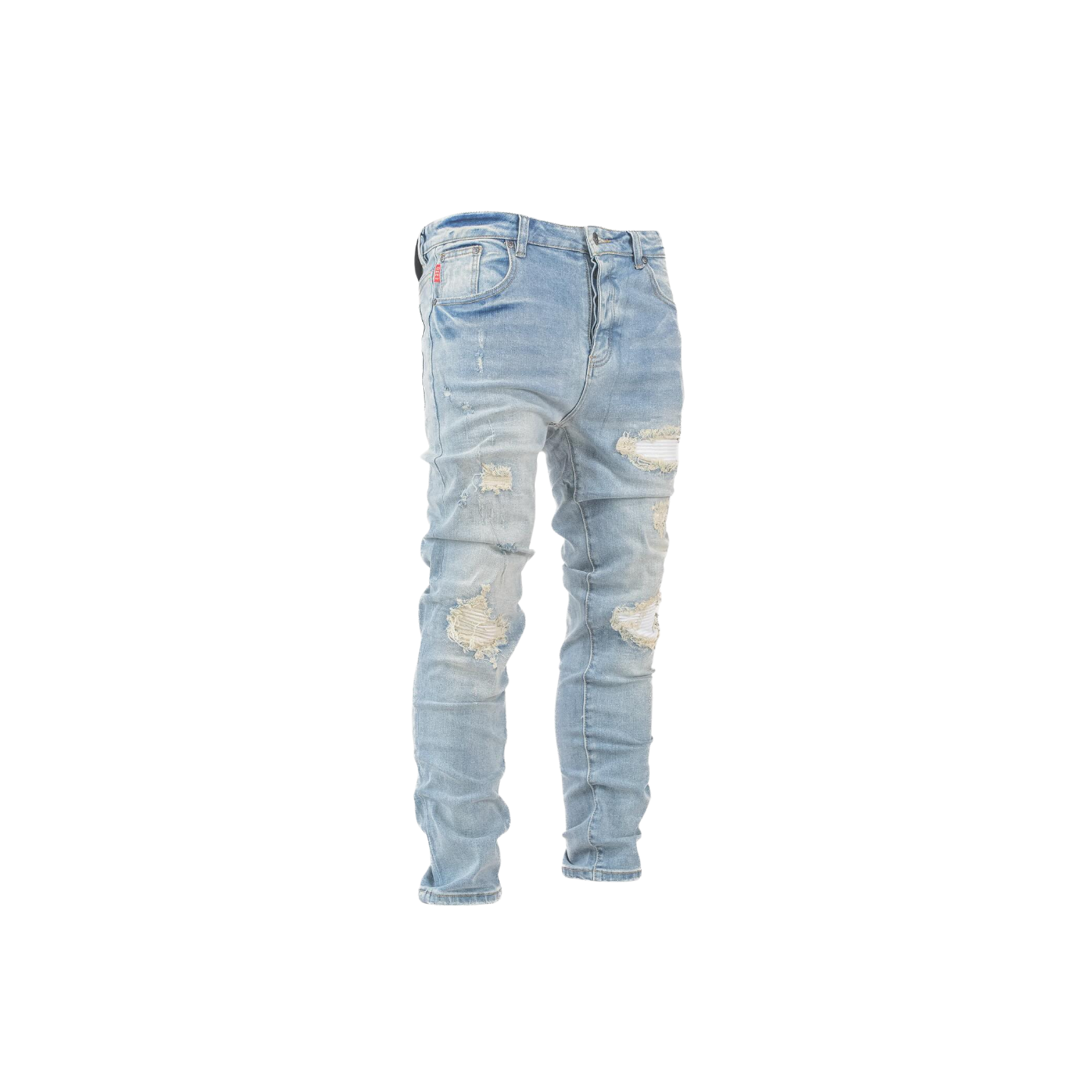 Light Fade Distressed Skinny Denim