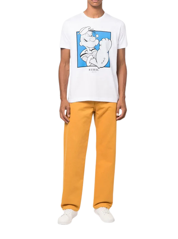 Iceberg X Popeye Men's T-shirt White Blue