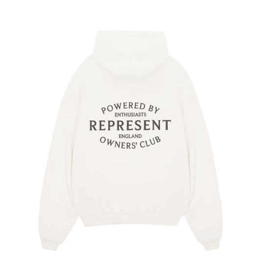 Represent Owners Club Stamp Hoodie - Flat White