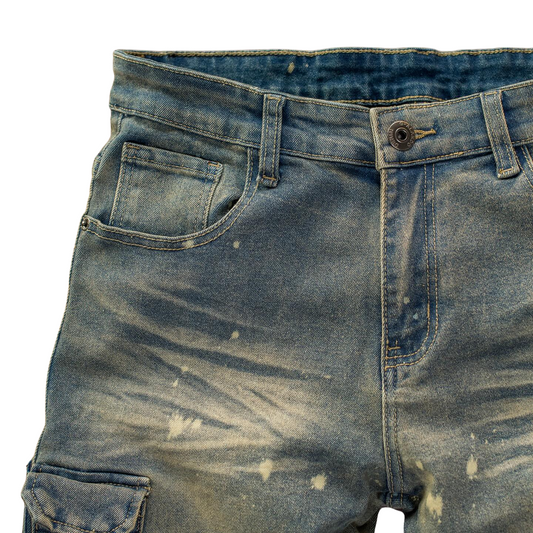 Men's Vintage Multi-Pocket Denim Jeans