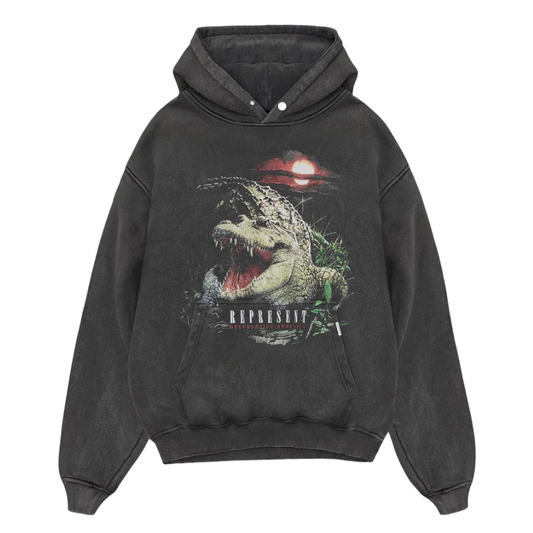Represent Destructive Appetite Vintage Gray Hoodie