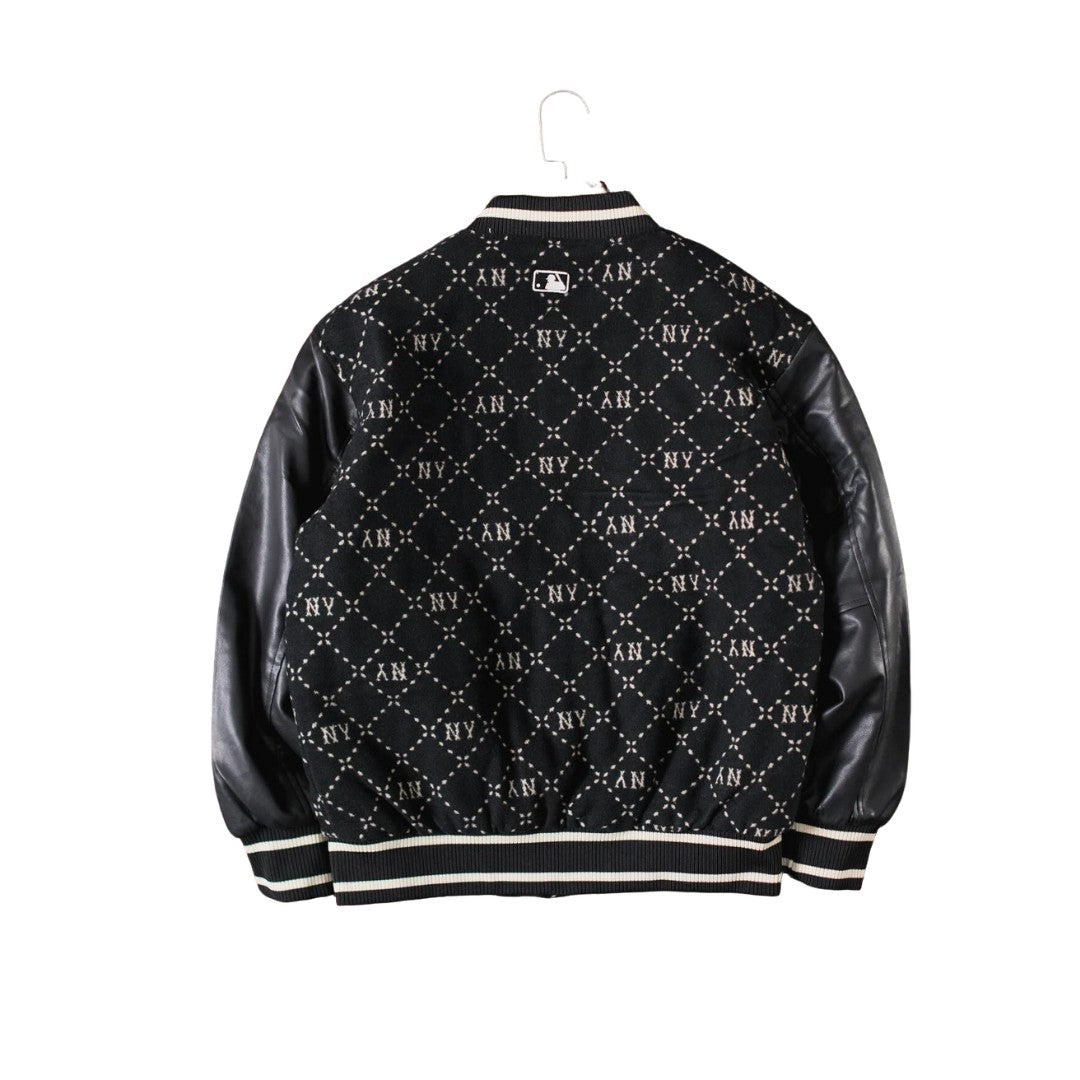 Black Men's New York Graphic Varsity Jacket