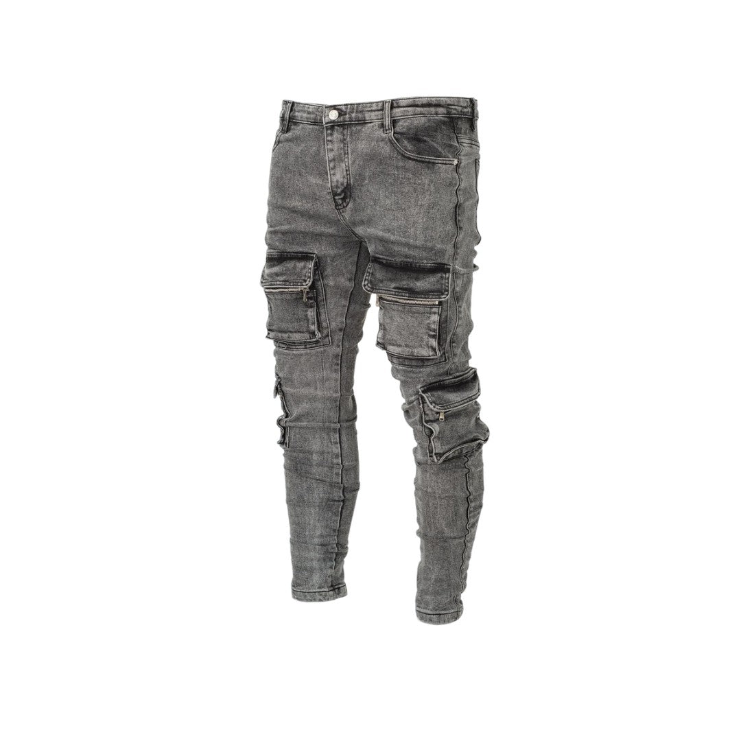 Men's Multi-Pocket Utility Jeans