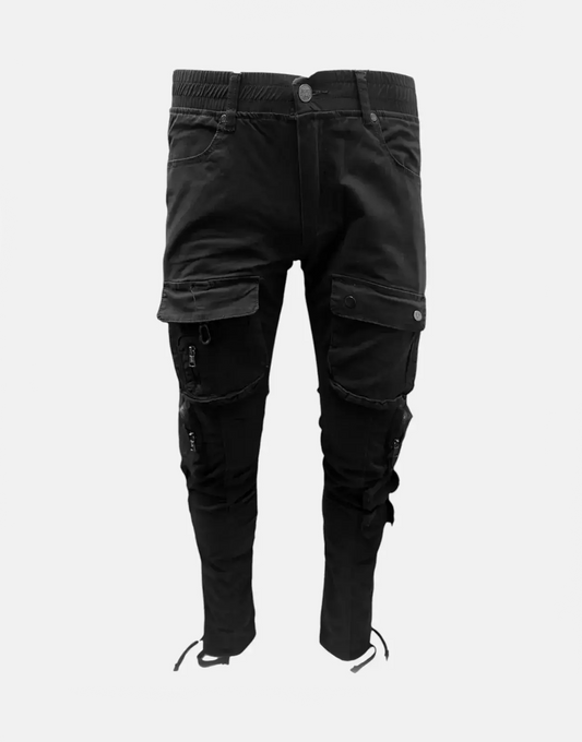 Vialli Captain Black Cargo Pants