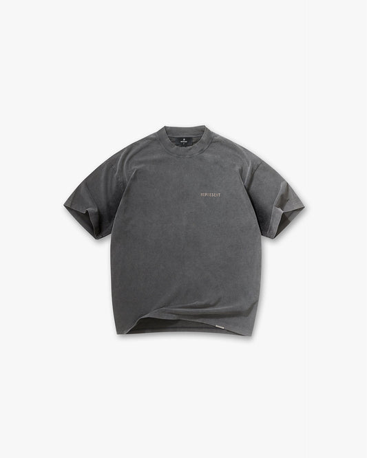 Metal Block Logo T-Shirt - Vintage Grey