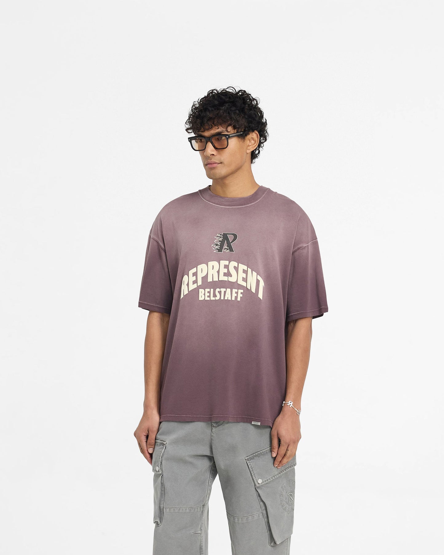 Represent X Belstaff Flame Phoenix T-Shirt - Plum