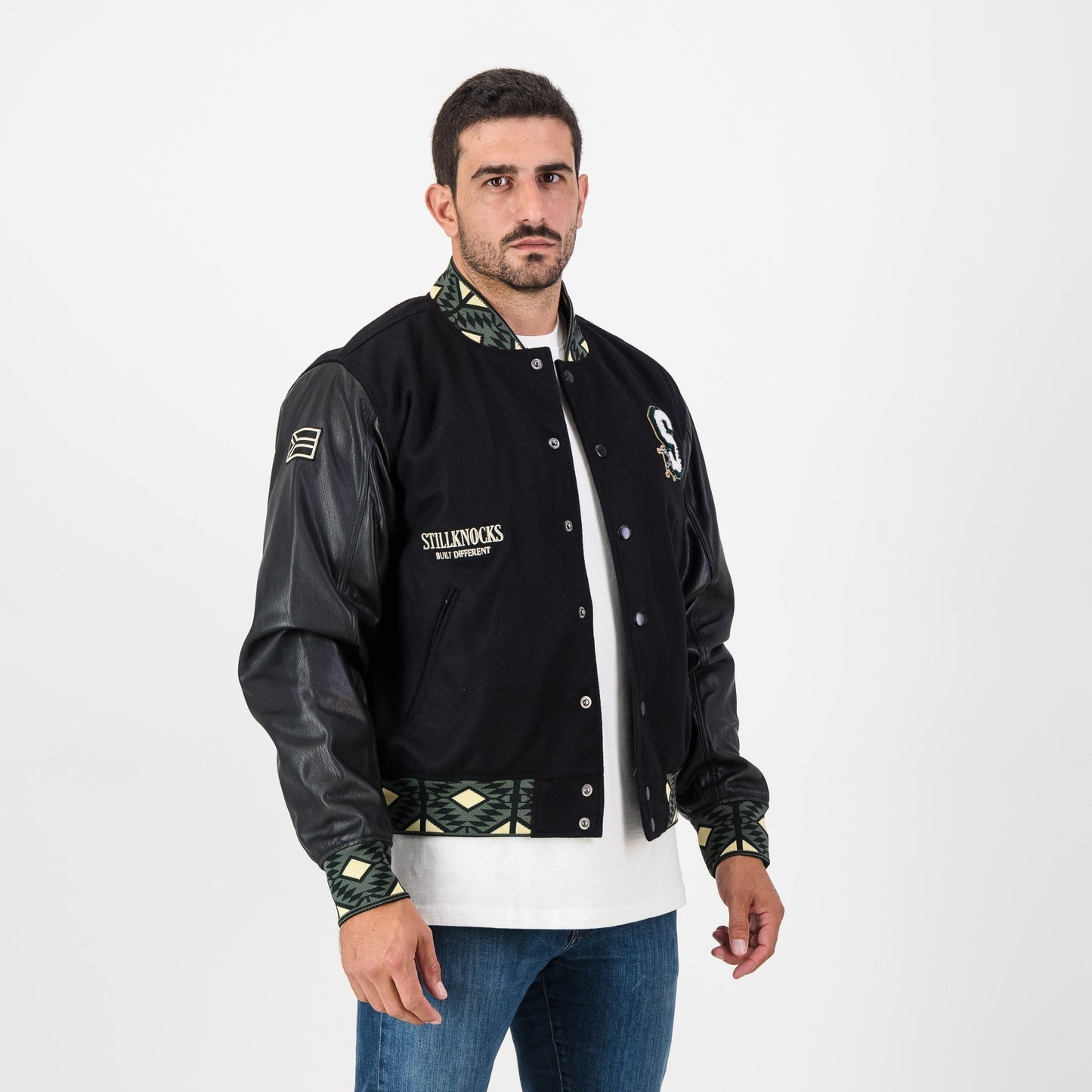 Stillknocks And Still Legends Bomber Jacket-Black