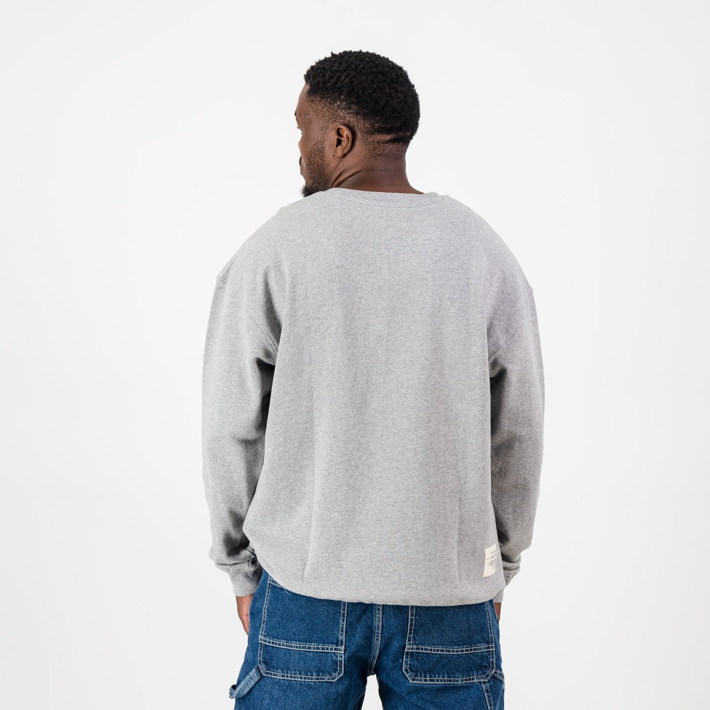 Old School Crew Neck Sweat-LT Grey Melange