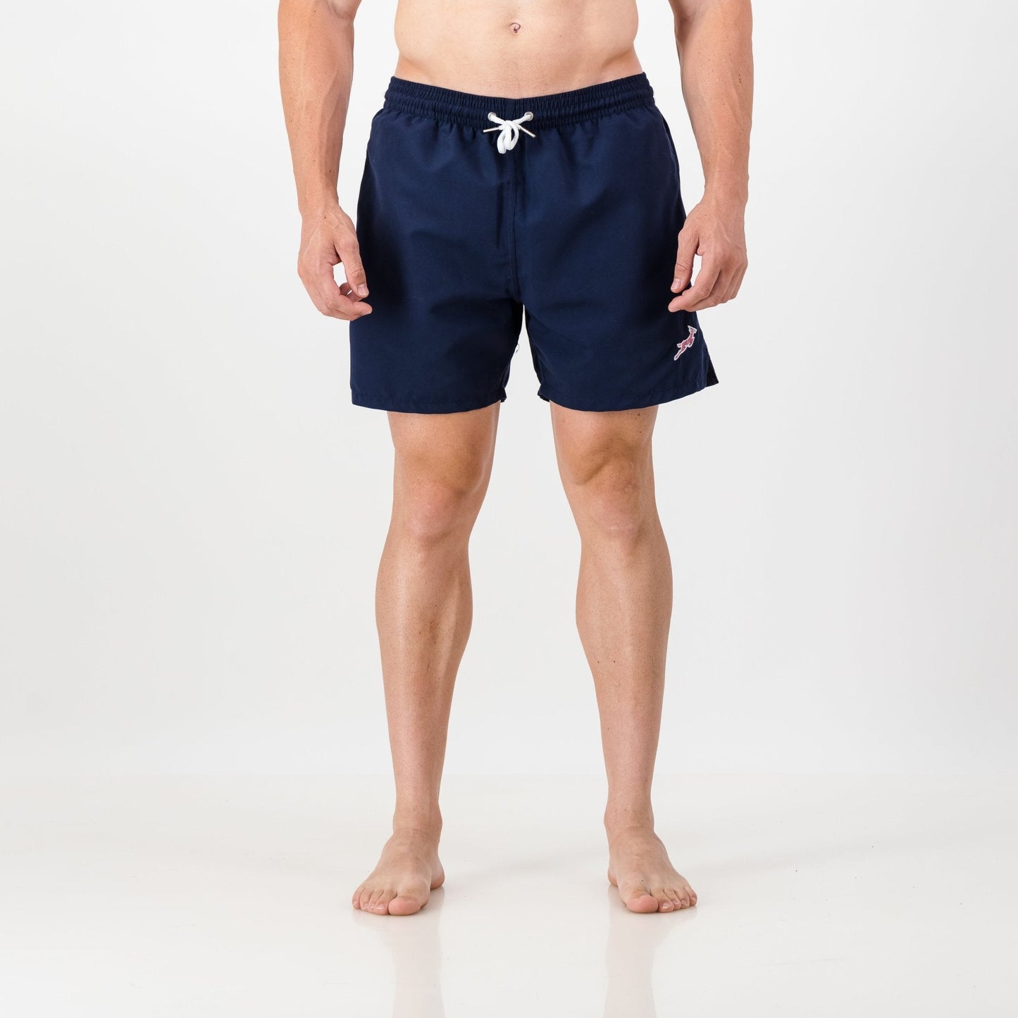Springboks Pop Badge Swim Shorts-Navy