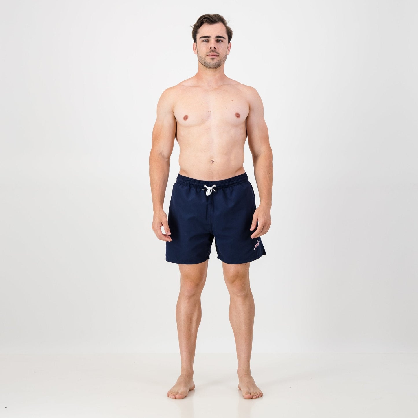 Springboks Pop Badge Swim Shorts-Navy