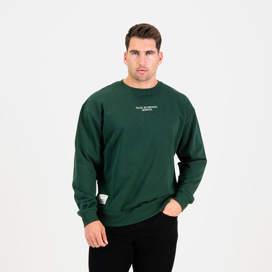 Old School Crew Neck Sweat-OS Green