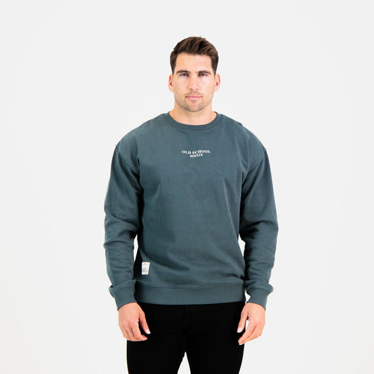 Old School Crew Neck Sweat-Moonstone