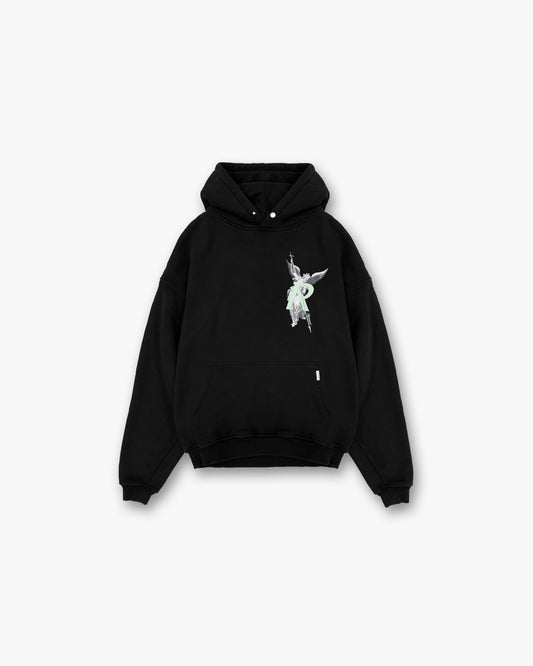 Archangel Initial Hoodie - Jet Black