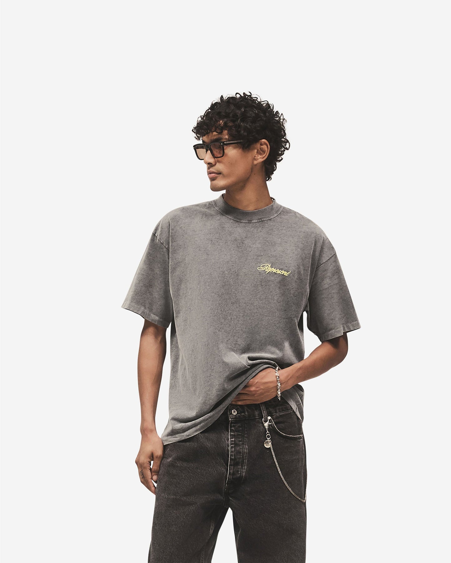 Script Logo T-Shirt - Vintage Grey