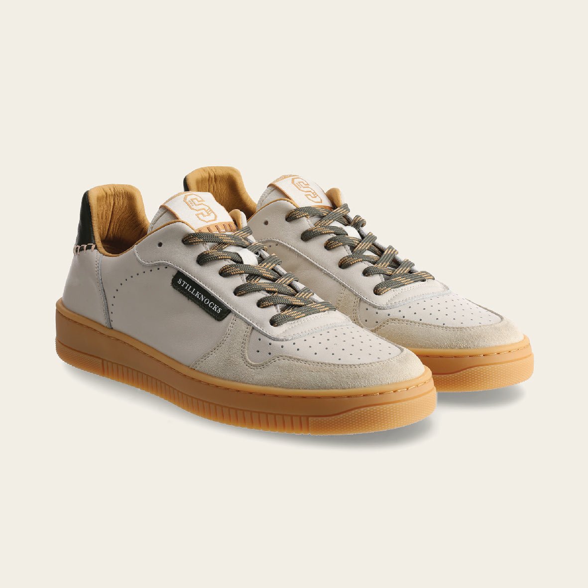Stillknocks X FOM X Old School Sneaker-Ivory