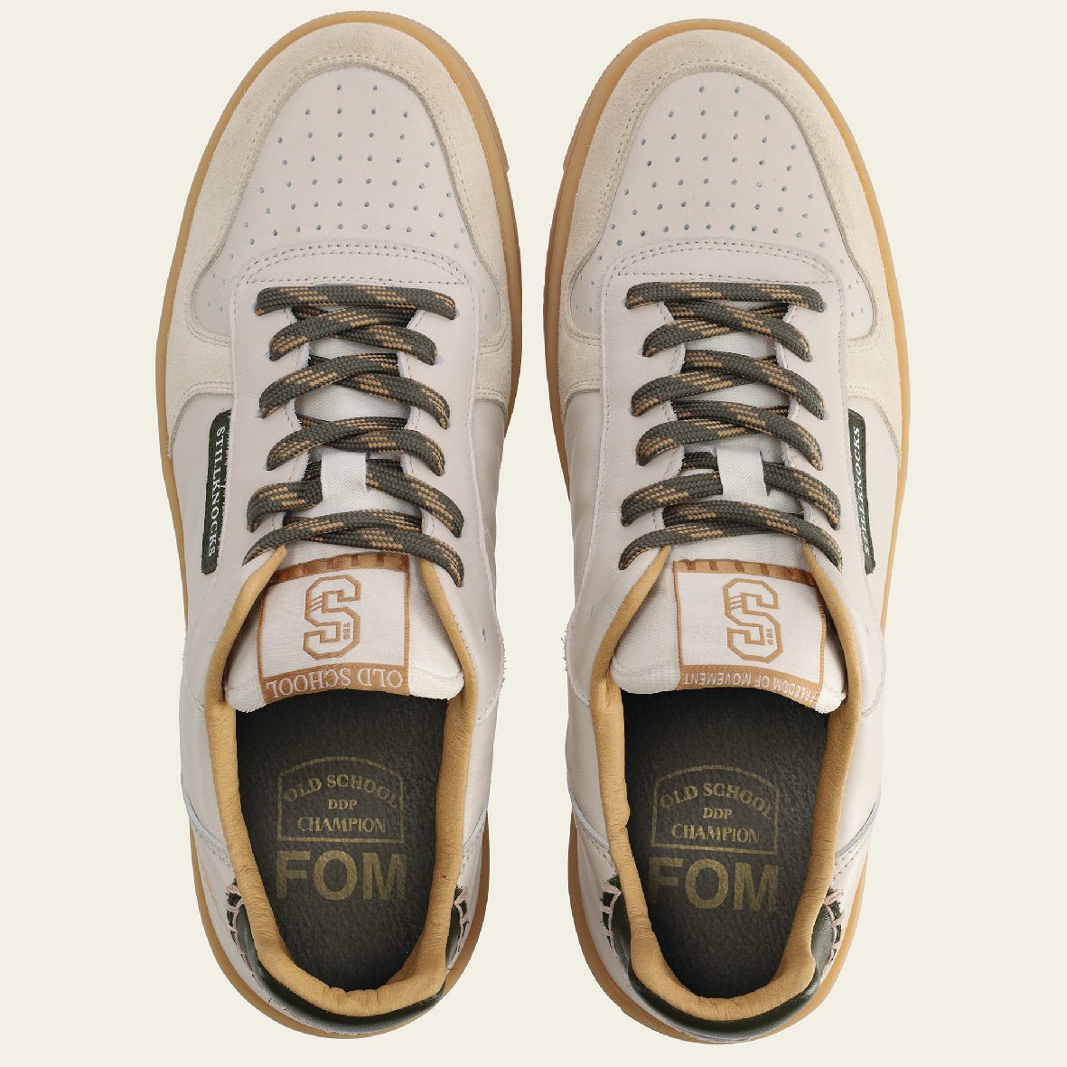Stillknocks X FOM X Old School Sneaker-Ivory
