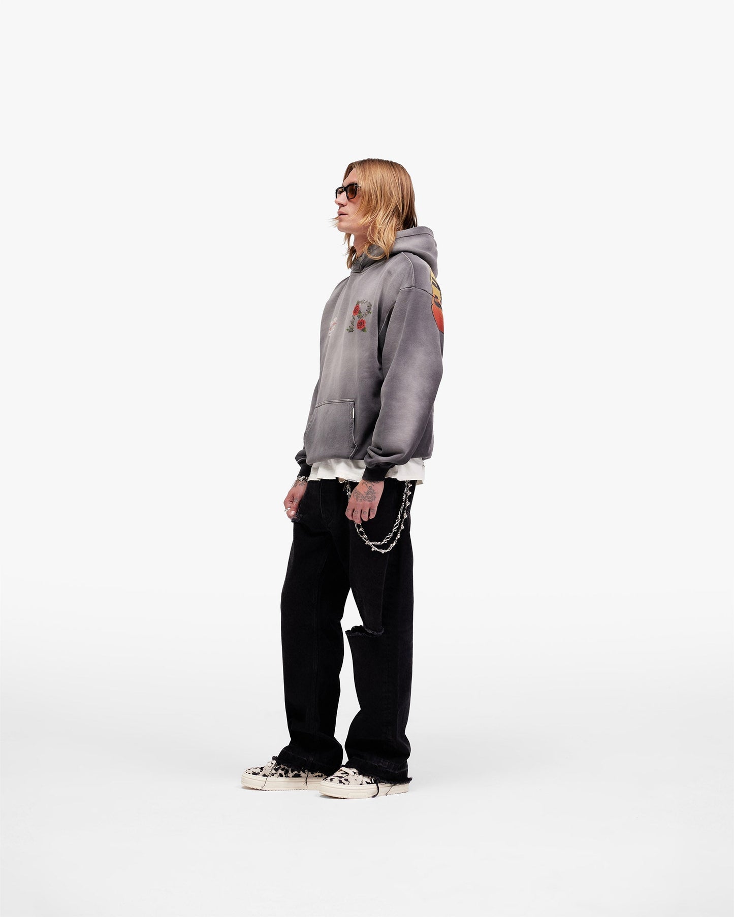 Represent X Guns N' Roses Tour Hoodie - Stained Black