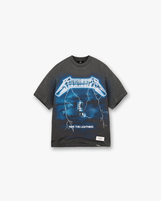 Represent X Metallica Ride The Lightning T-Shirt - Vintage Grey