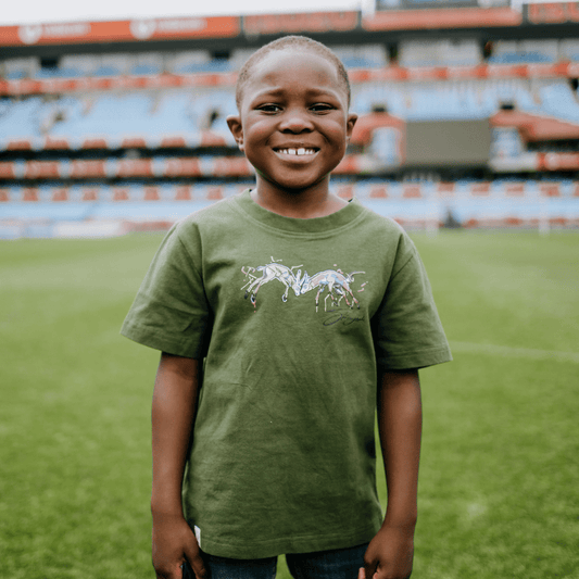 Springboks Graffiti Kids Crew Tee-Military Olive