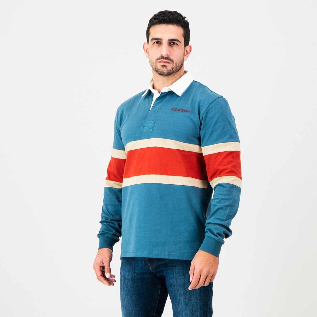 Old School Hoop LS Rugby Jersey-Tapestry