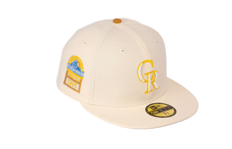New Era 59Fifty Colorado Rockies 1995 Coors Field "Kid's Classics Pt.1" Fitted Hat - Chrome White