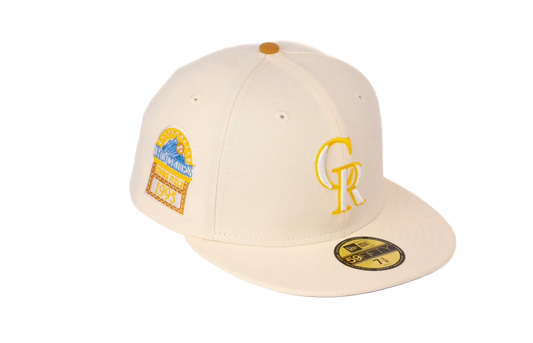 New Era 59Fifty Colorado Rockies 1995 Coors Field "Kid's Classics Pt.1" Fitted Hat - Chrome White
