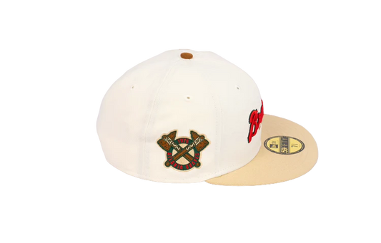(Final Push) New Era 59Fifty Atlanta Braves 1876 Alternate Logo Side Patch " Eggnog Pack" Fitted Hat