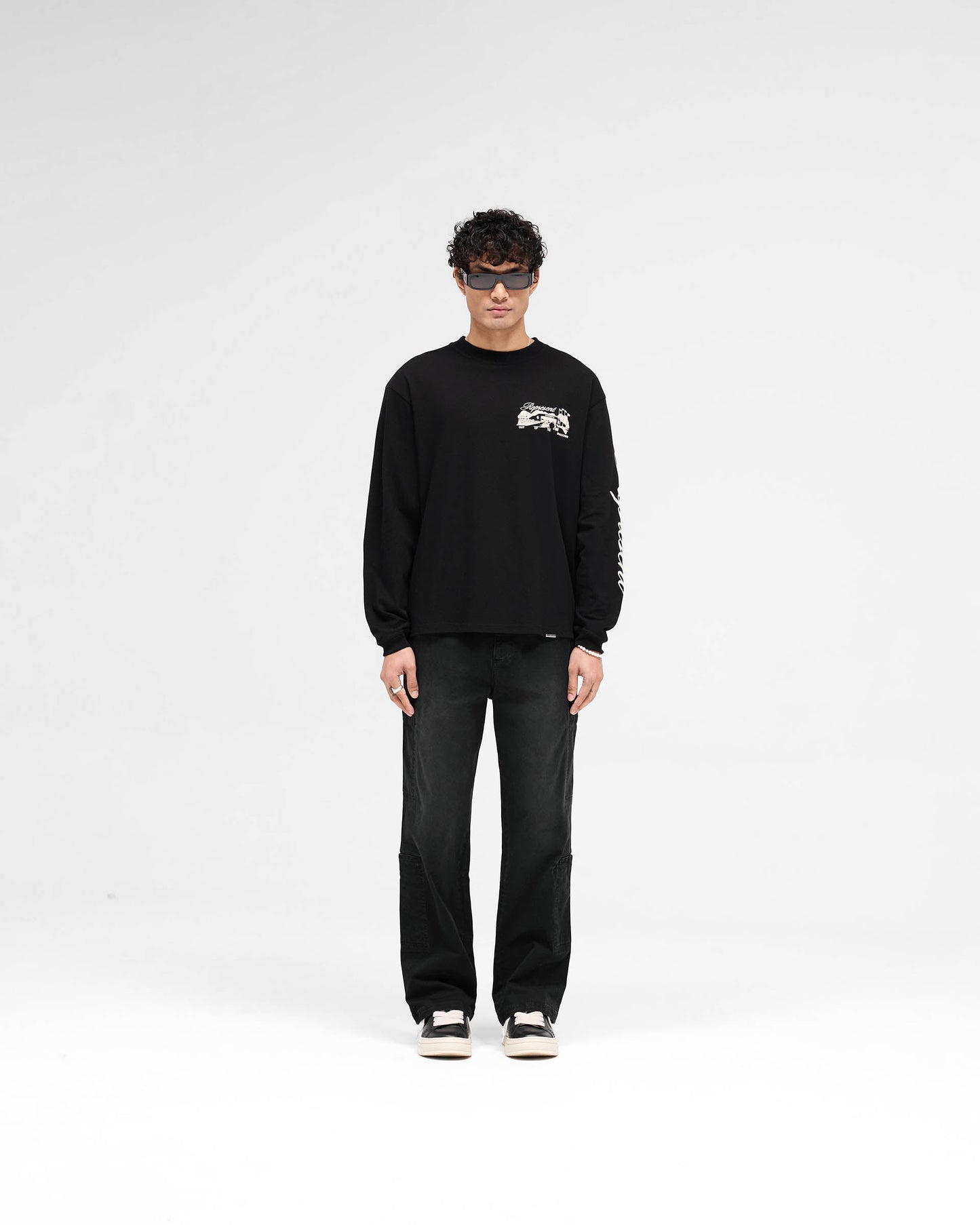 Raceway Long Sleeve T-Shirt - Jet Black