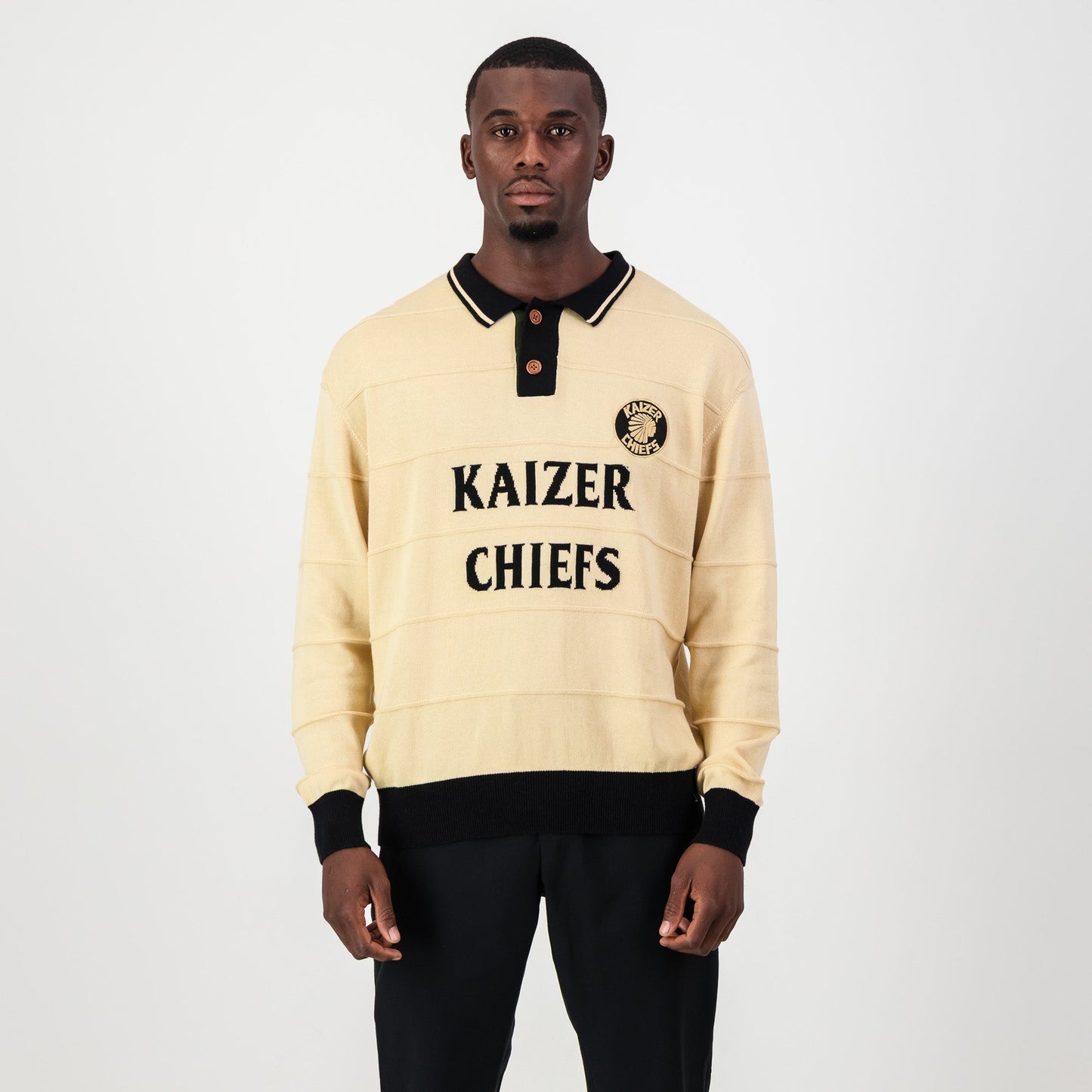 Kaizer Chiefs Long Sleeve Knitted Jersey-Butter