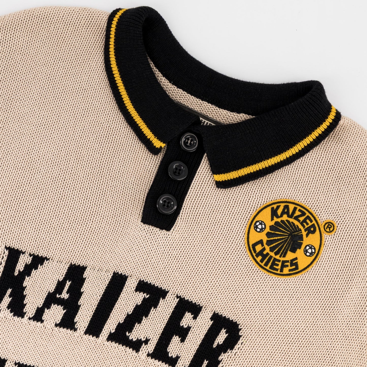 Kaizer Chiefs SS Knitted Jersey-Ivory
