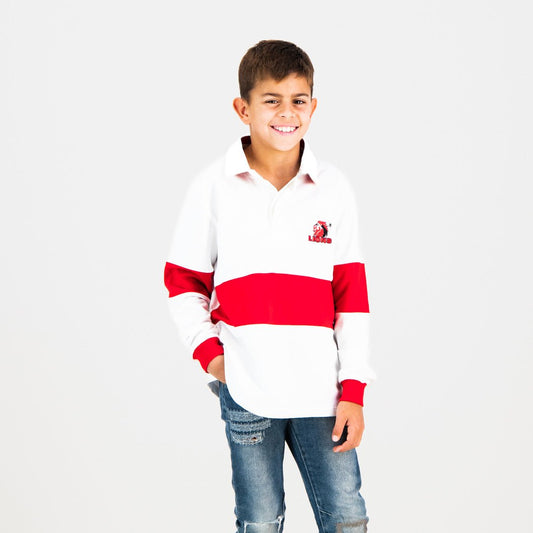 Provincial Lions 23 Kids LS Rugby Jersey-White