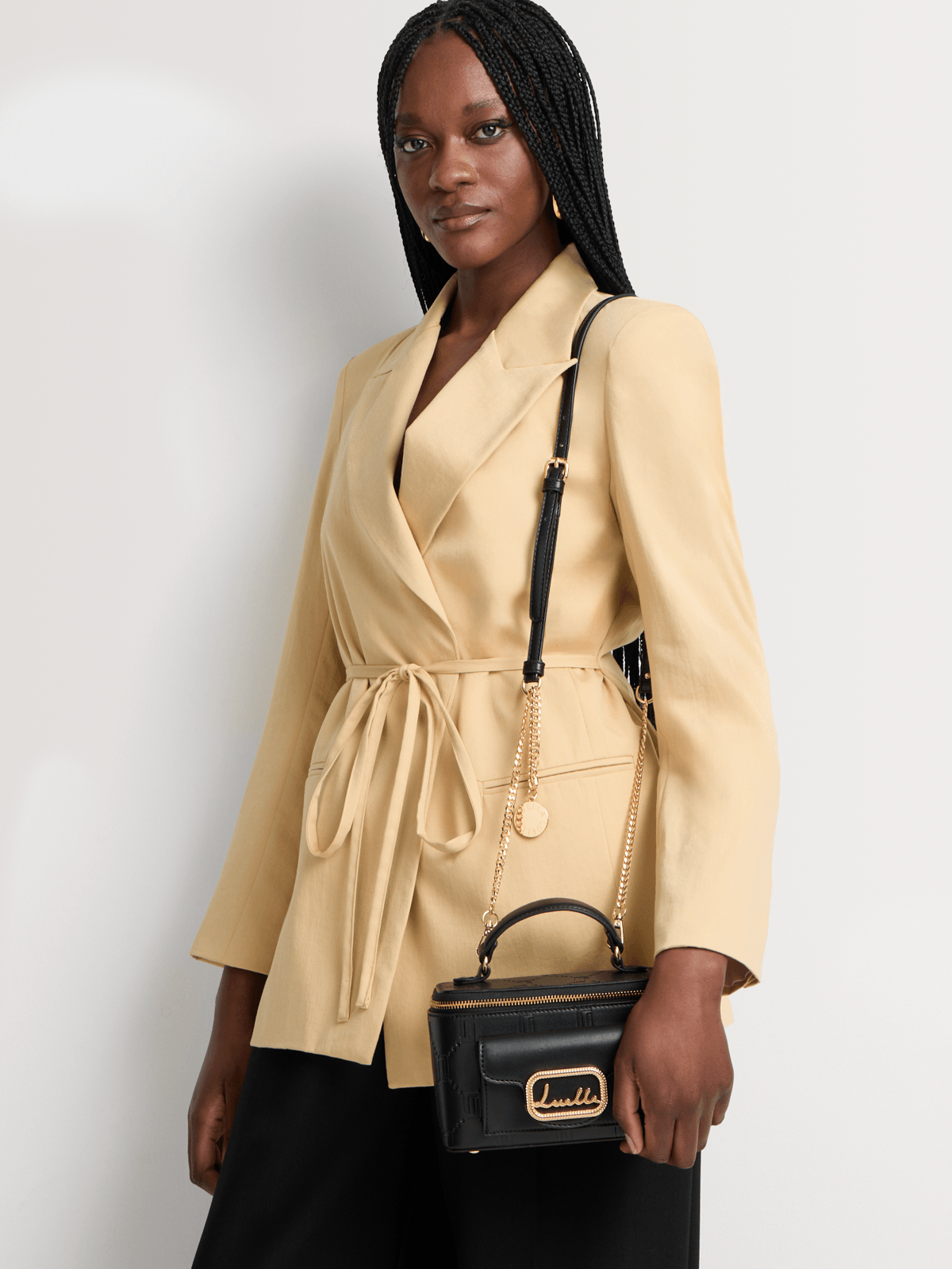 Luella Raffia Whipstitch Shopper