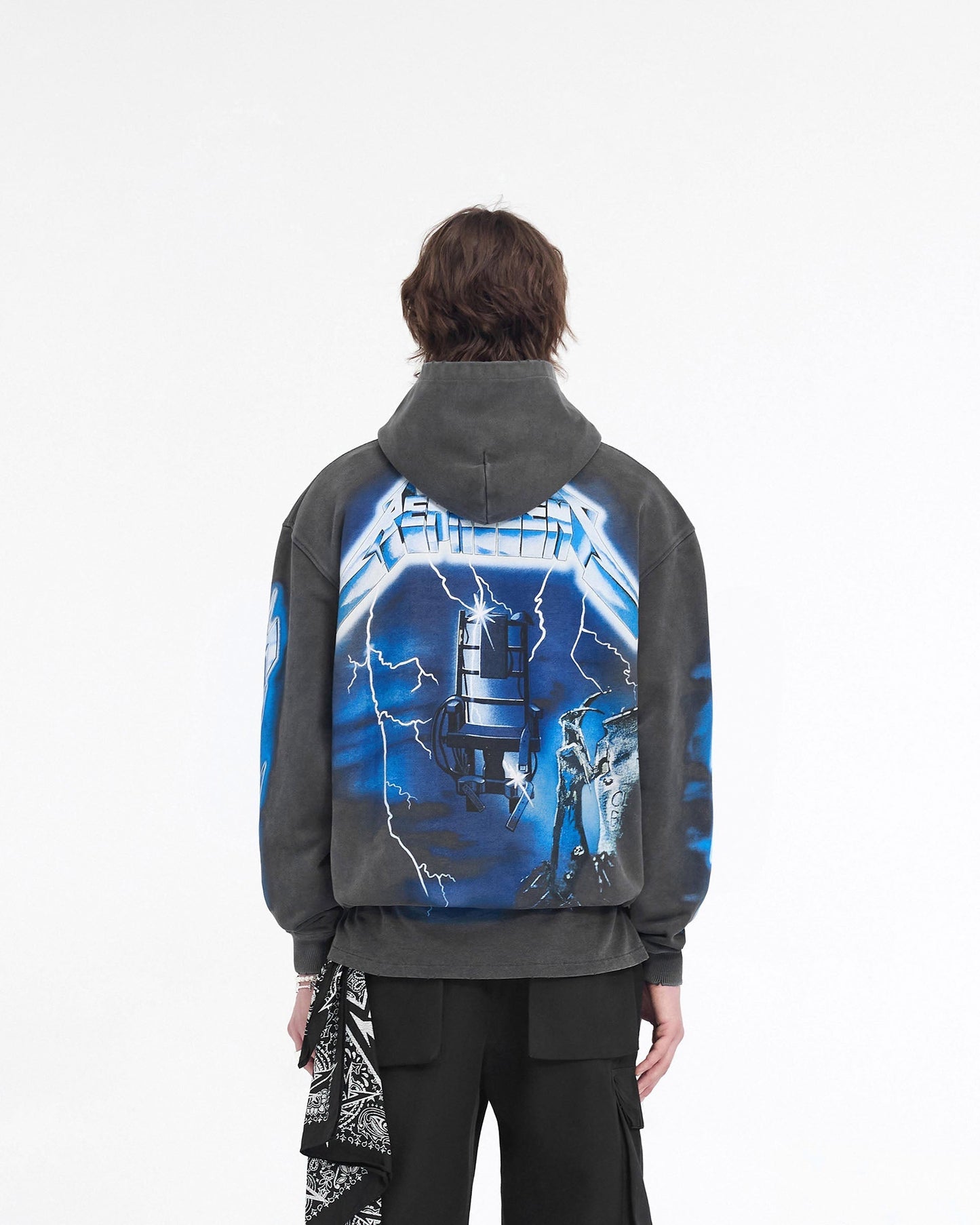 Represent X Metallica Ride The Lightning Hoodie - Vintage Grey