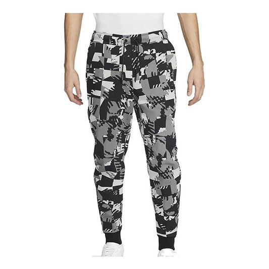 Nike Sportswear Tech Fleece All Over Print Jogger Pants 'Light Smoke Grey Black' DM6472-077