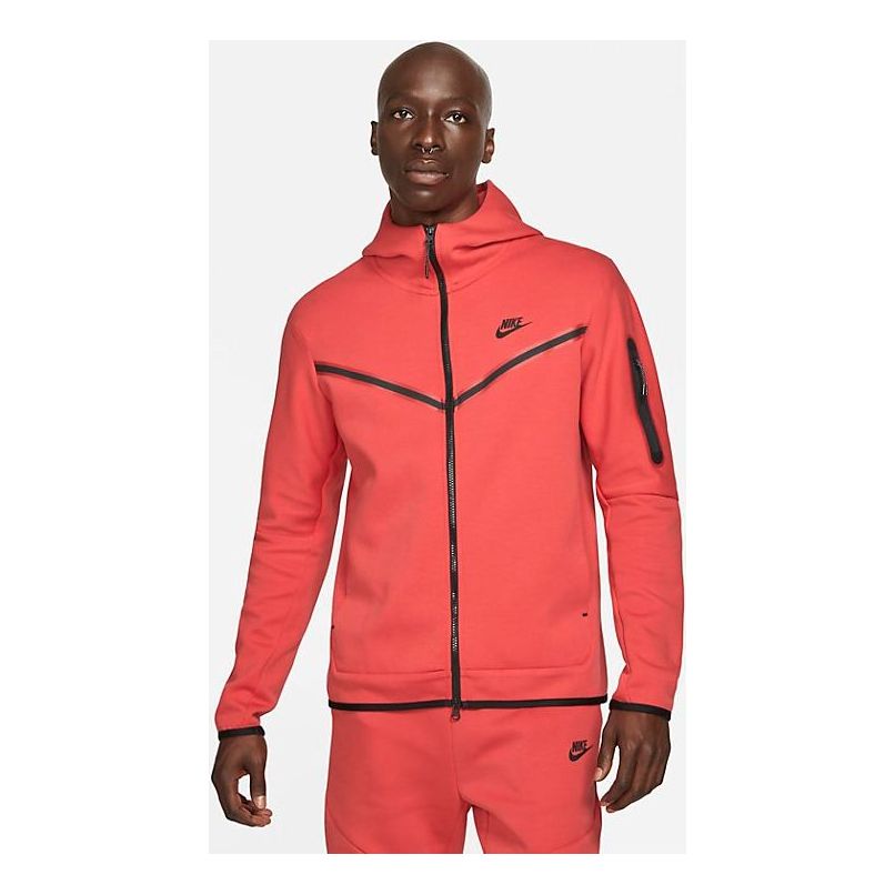 Nike Tech Fleece Full Zip Up Hoodie 'Lobster Red' CU4489-606
