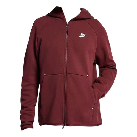 Nike Sportswear Tech Fleece Full-zip Hoodie 'Burgundy' 928483-881