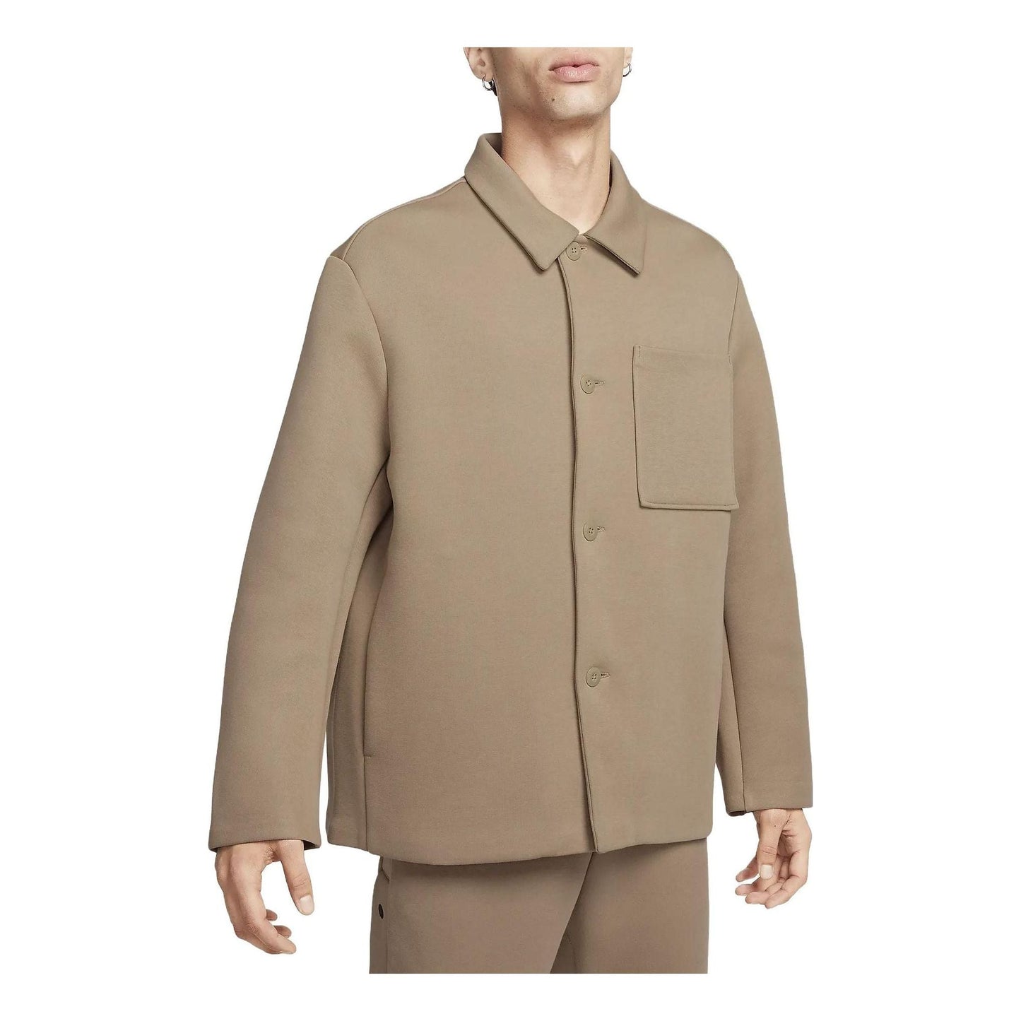 Nike Sportswear Tech Fleece Reimagined Wide Shirt Jacket 'Khaki' FB8168-247