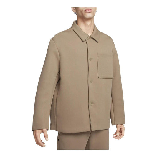 Nike Sportswear Tech Fleece Reimagined Wide Shirt Jacket 'Khaki' FB8168-247